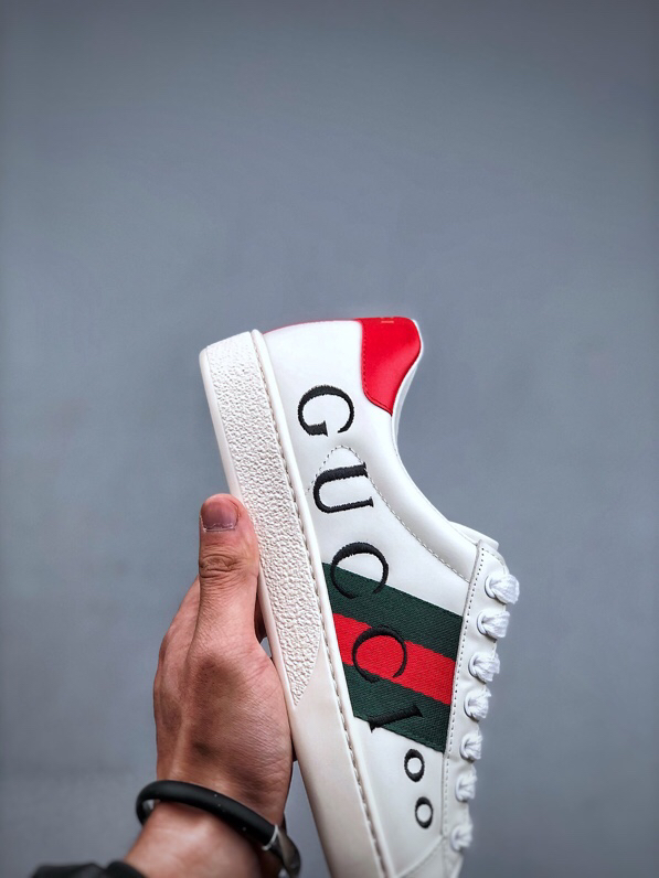 Gucci Ace Leather Sneakers Red/Green Web White
