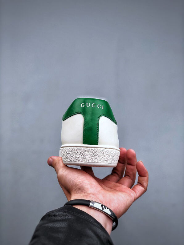 Gucci Bee Web Leather Sneakers Multicolor