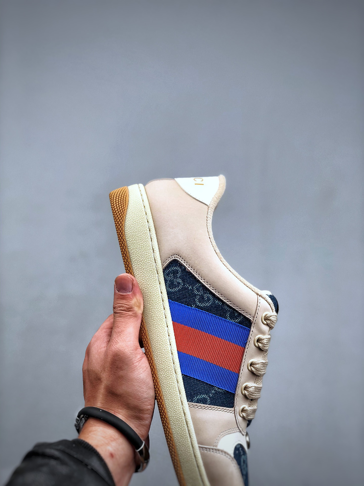 Gucci Screener Distressed Sneakers Multicolor