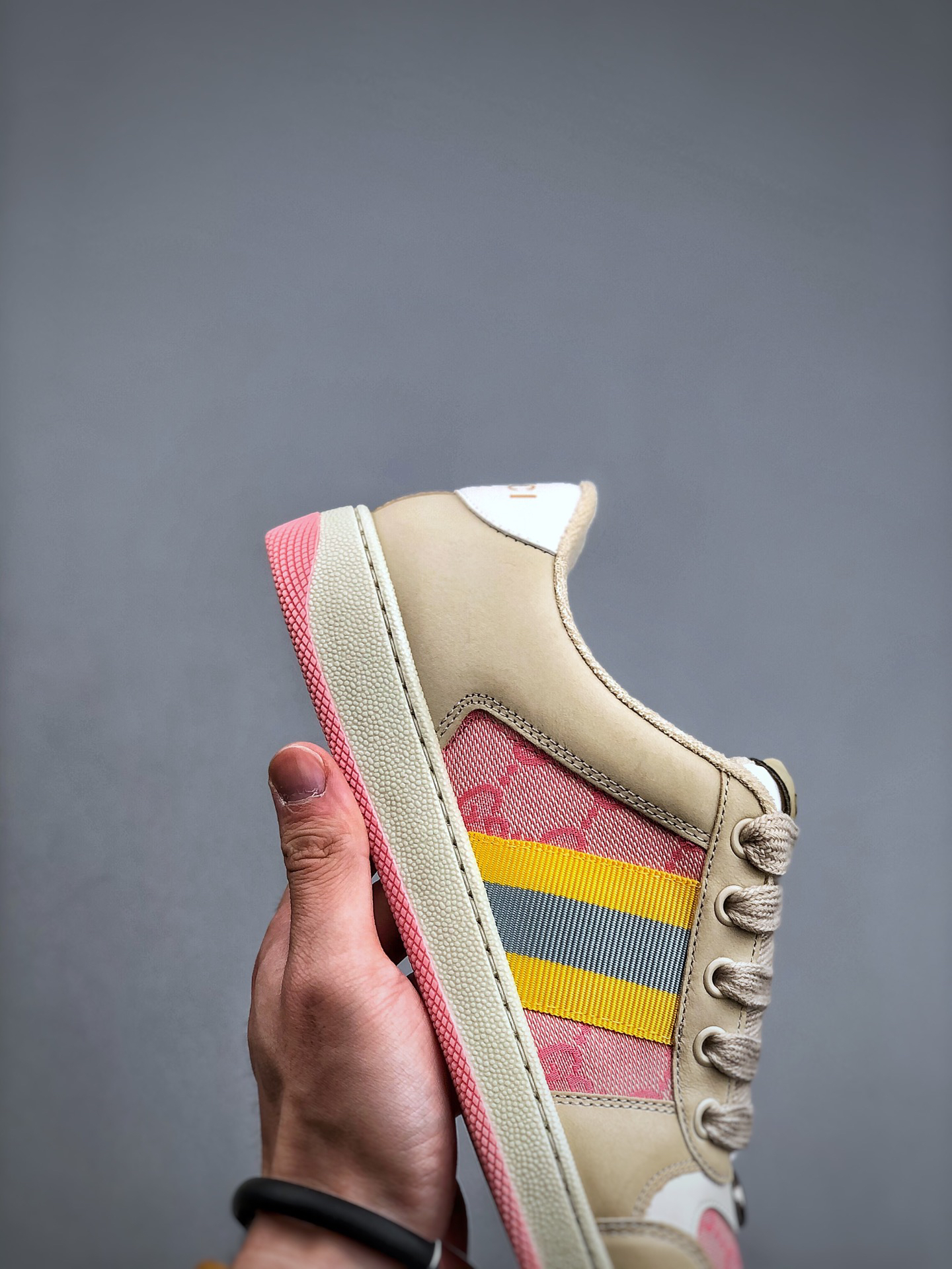 Gucci Screener Distressed Sneakers Multicolor