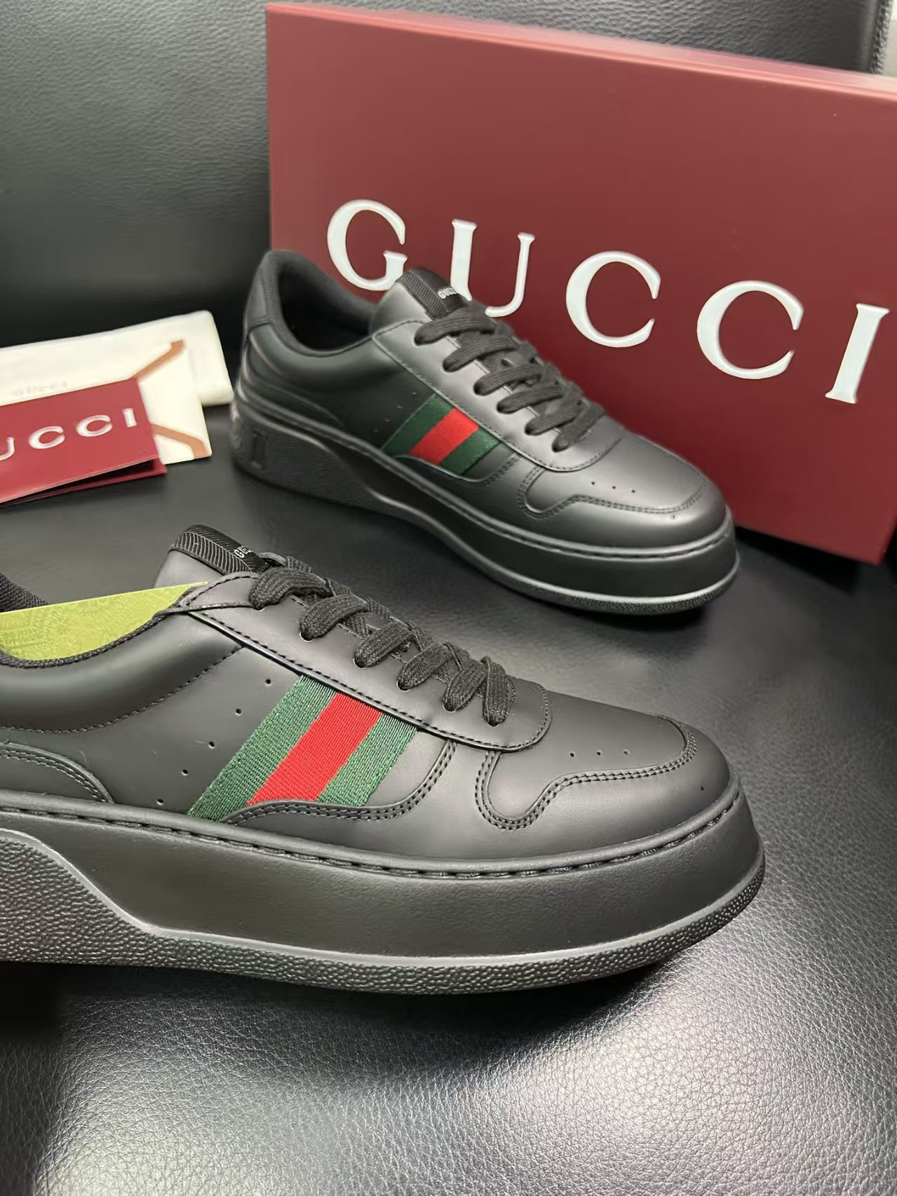 Gucci Web Stripe Sneakers Black