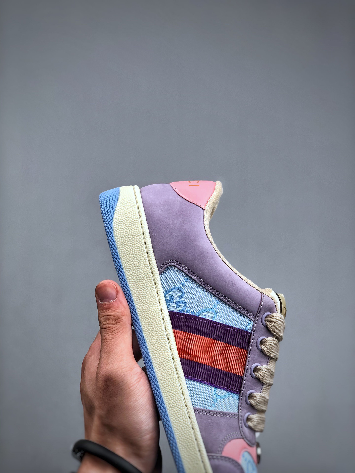Gucci Distressed Screener Sneaker Multicolor