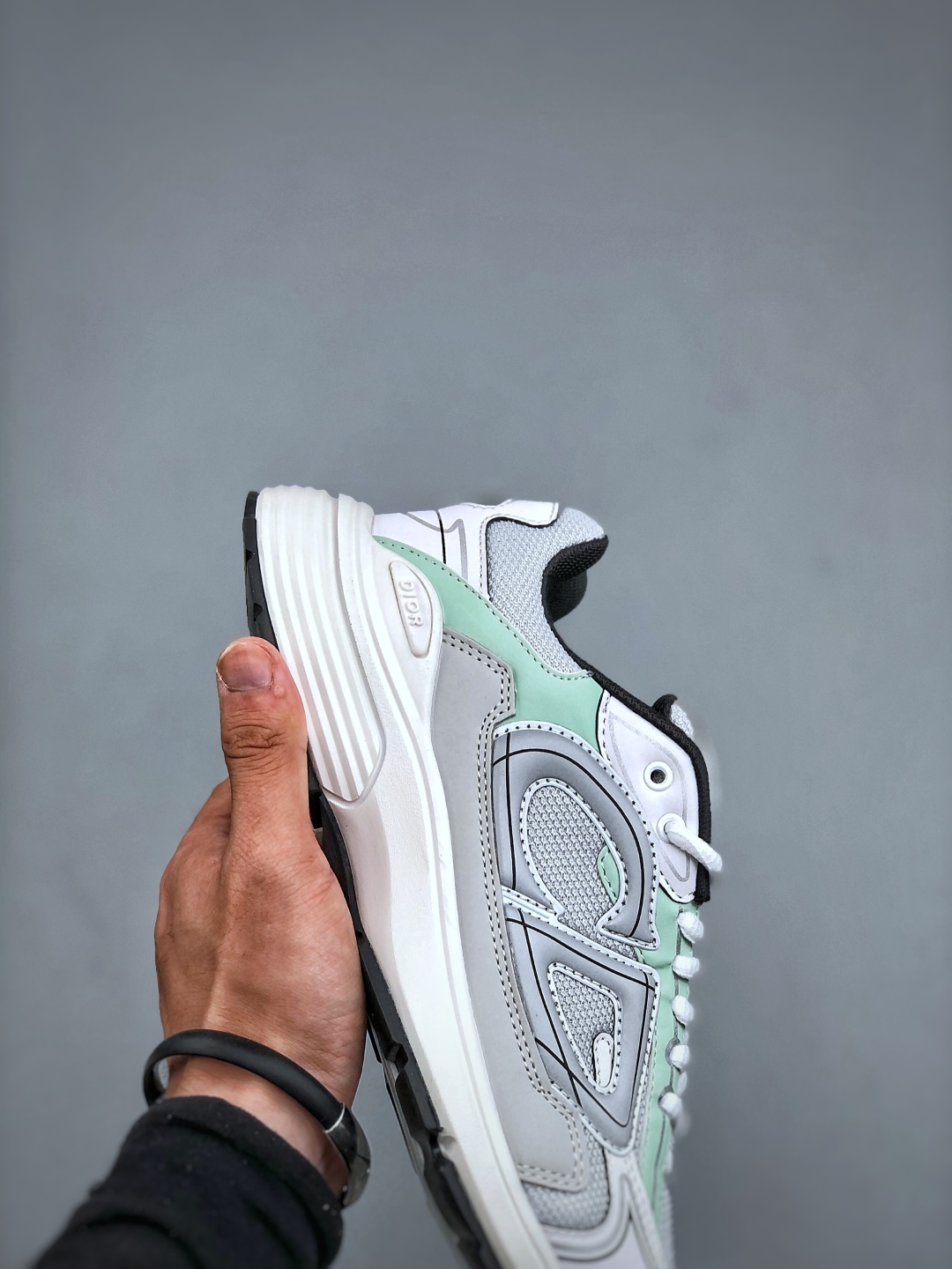 Dior B30 Chunky Sneakers White Grey Mint