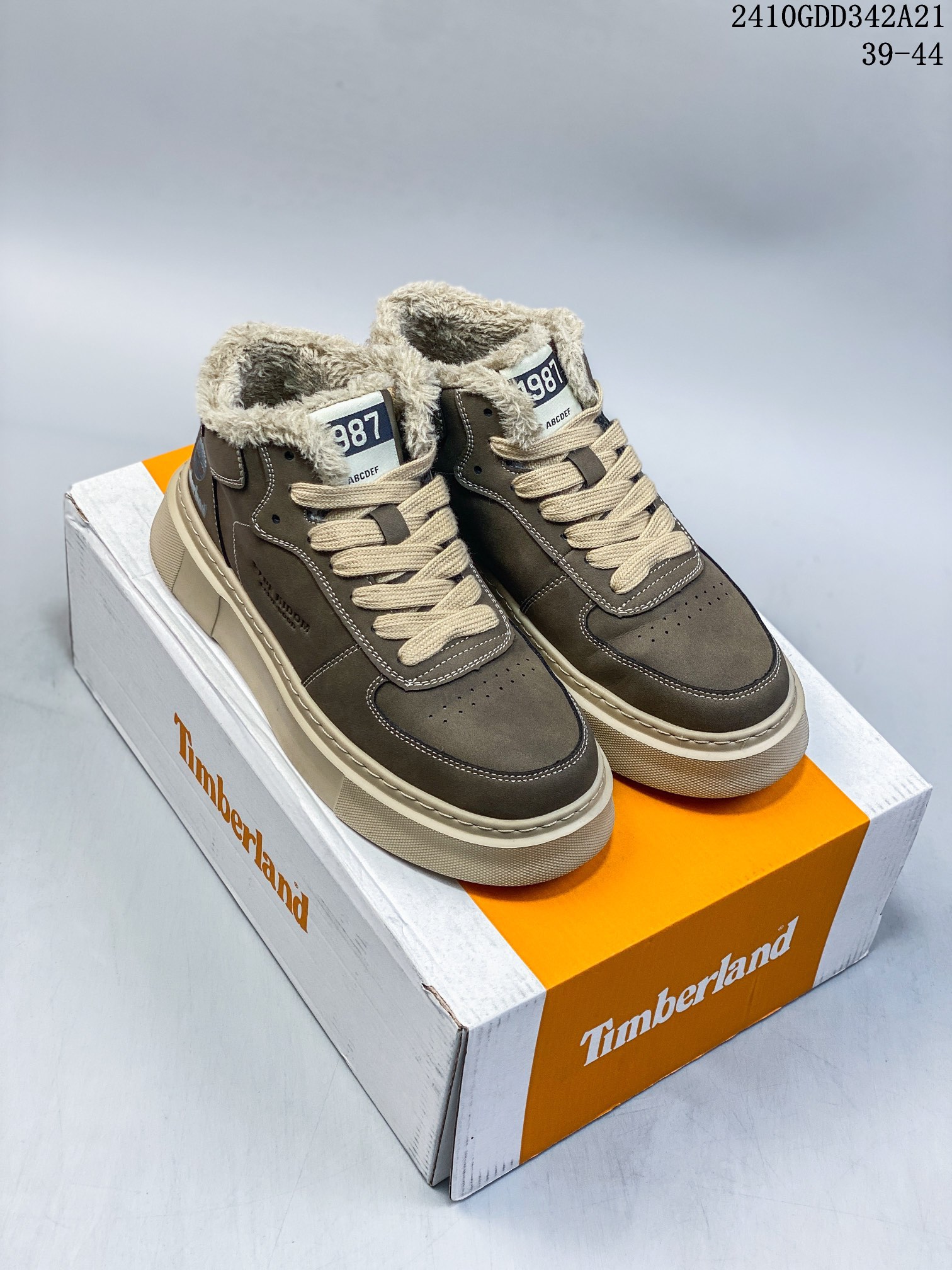 Timberland Fur-Lined Mid Sneakers Brown