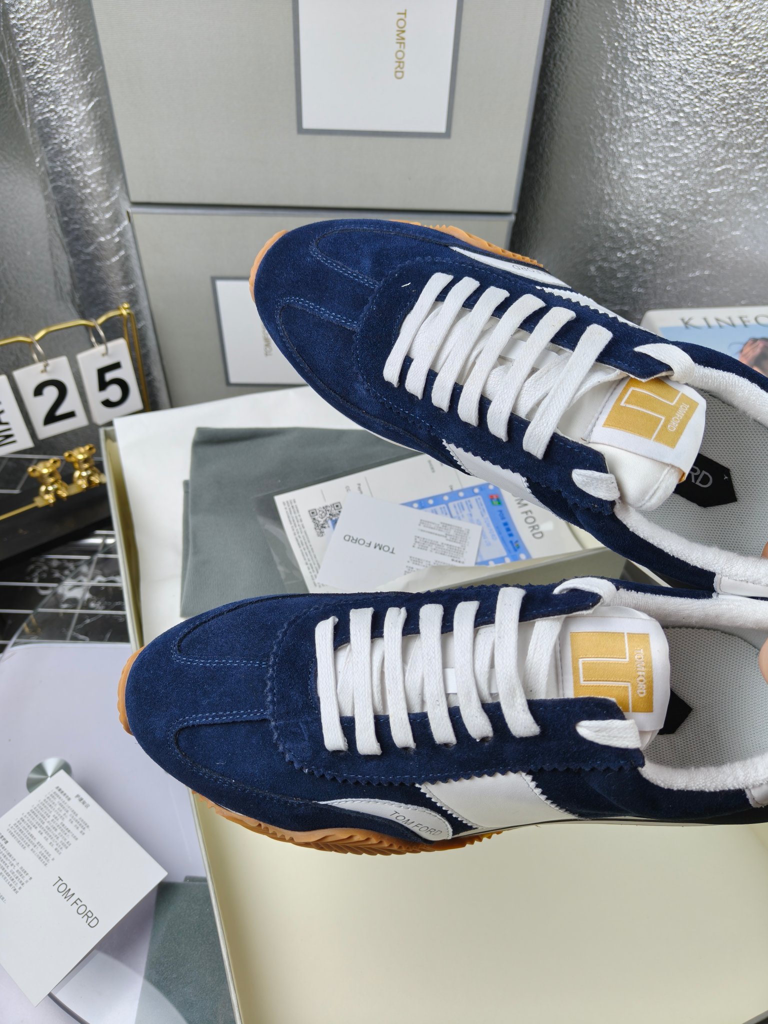 Tom Ford Retro Runner Sneakers Navy