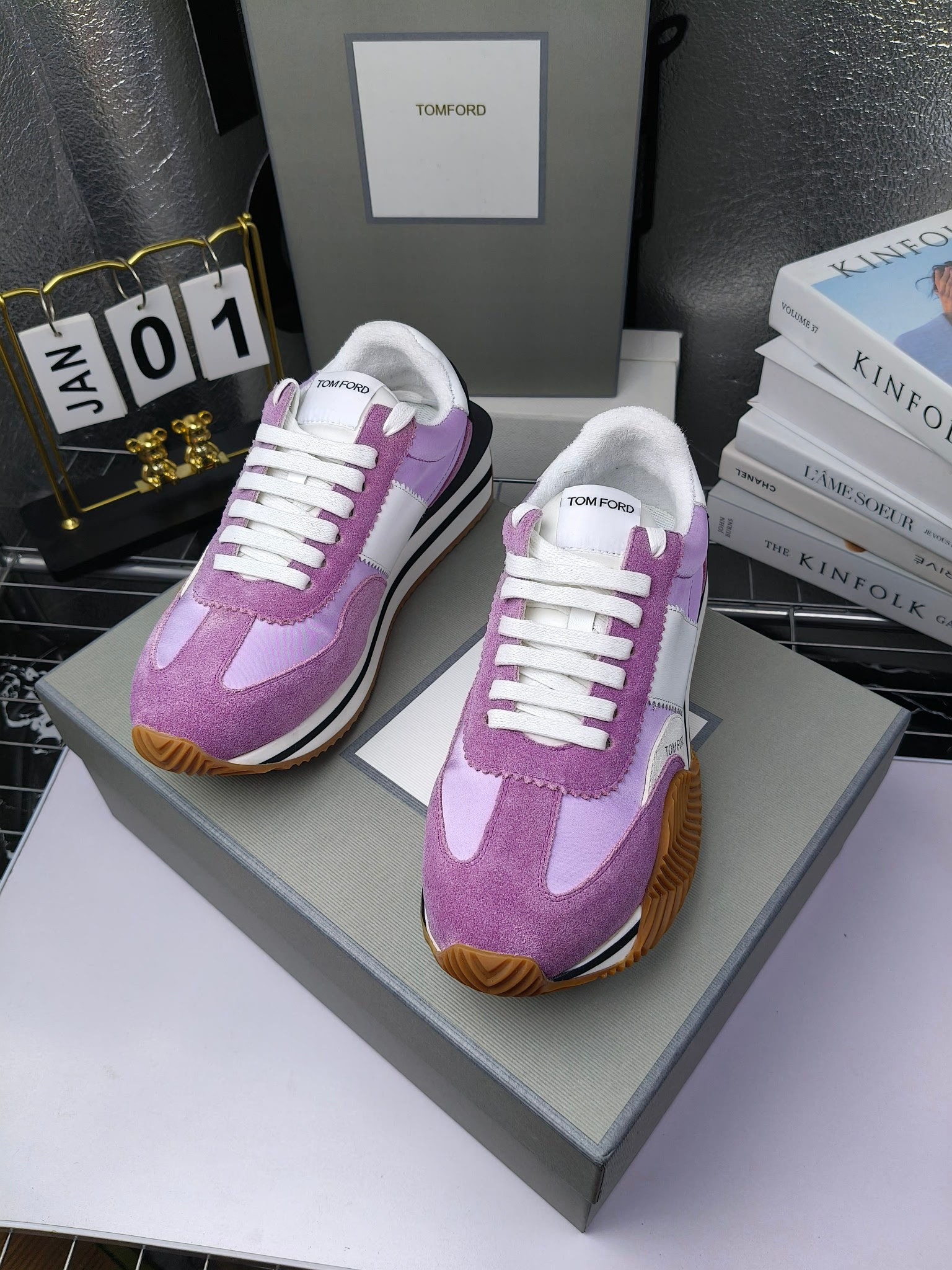 Tom Ford Retro Lift Sneakers Purple