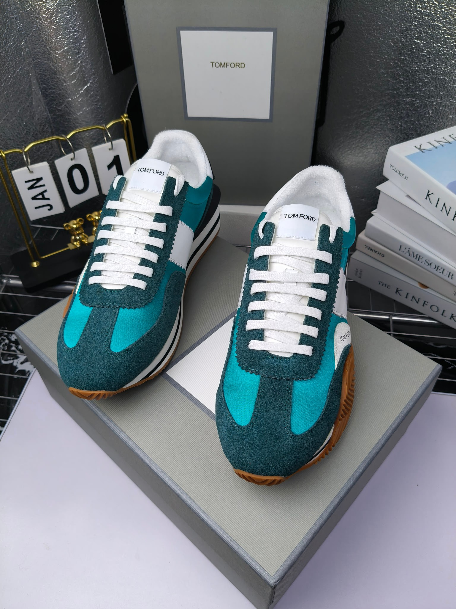 Tom Ford Retro Suede Sneakers Brown