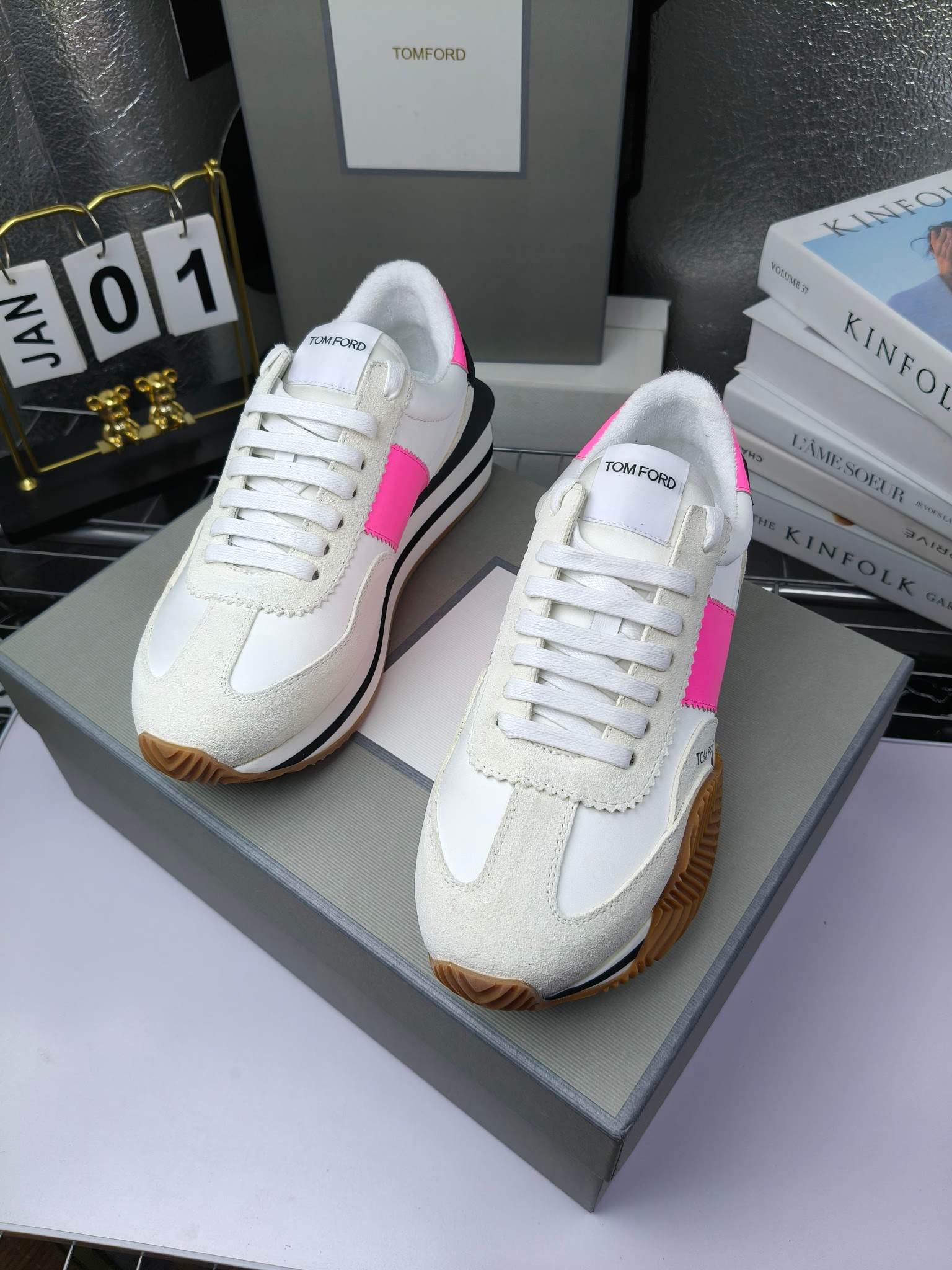 Tom Ford Retro Platform Sneakers Pink
