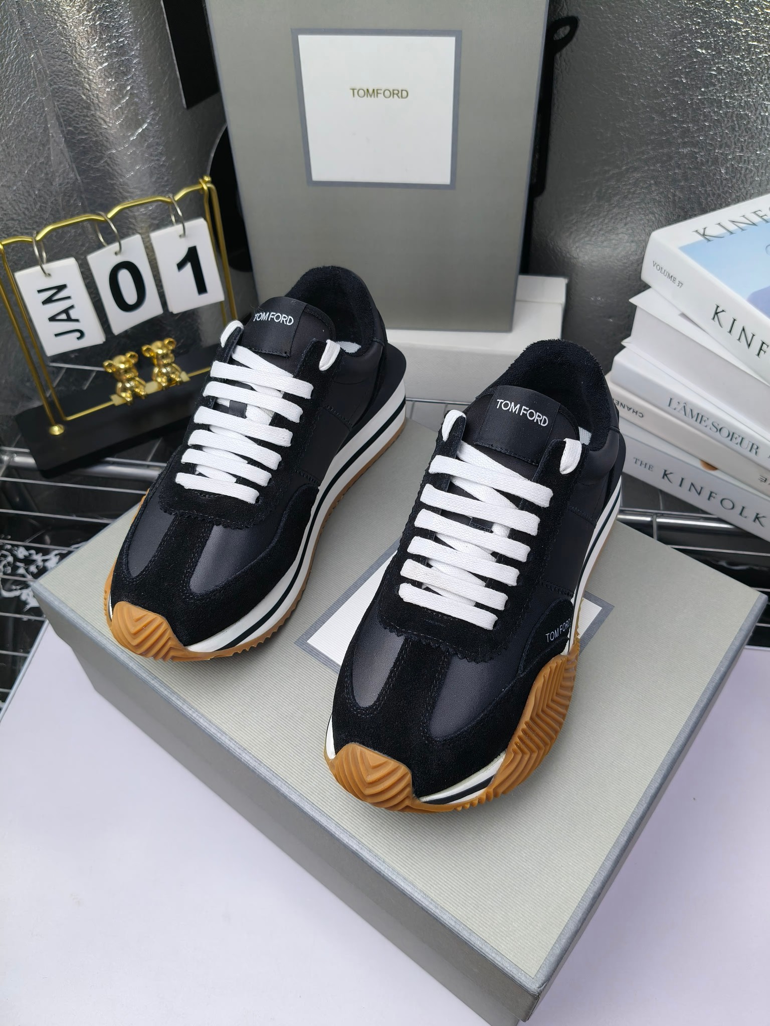 Tom Ford Retro Lift Sneakers Black