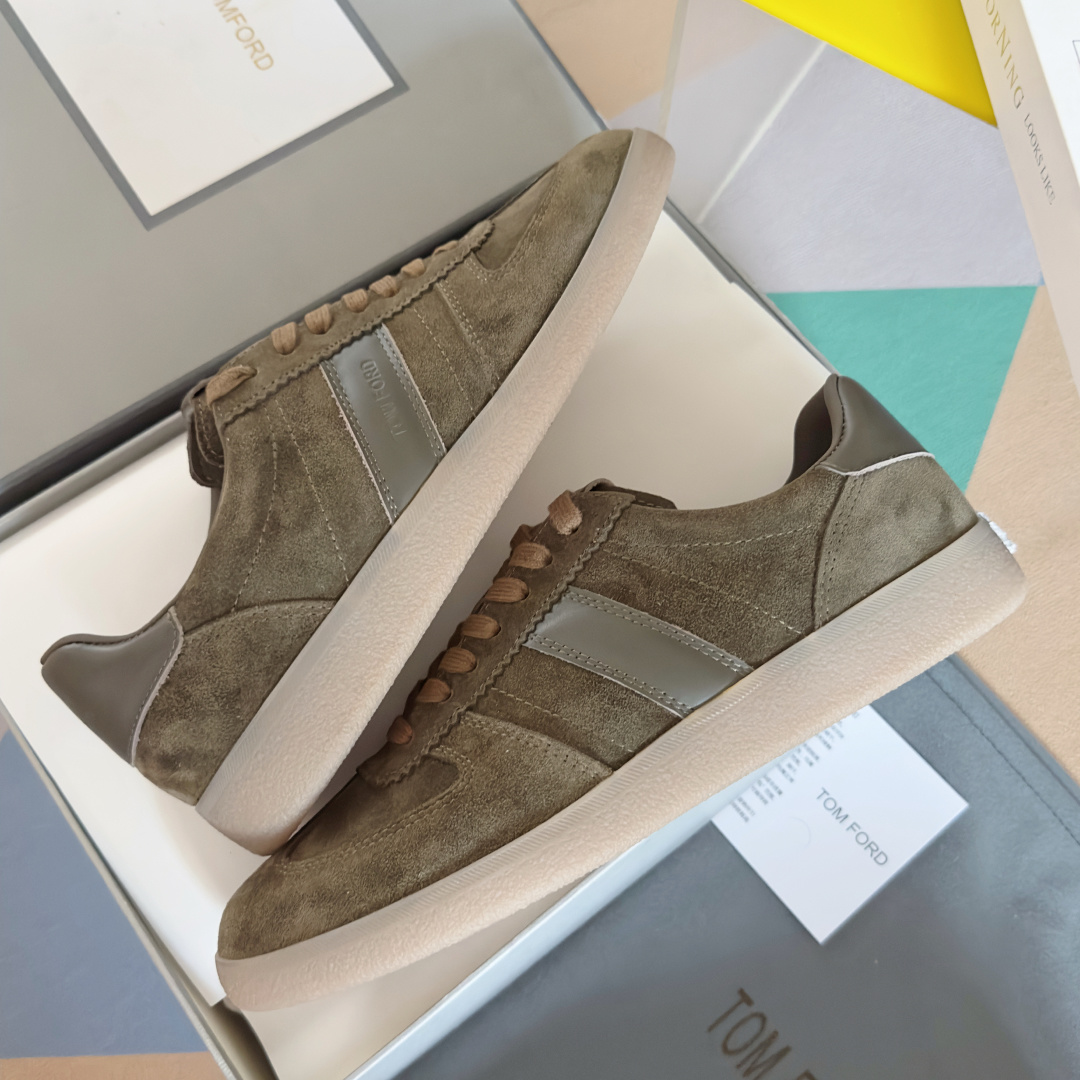 Tom Ford Terence Suede Sneakers Olive