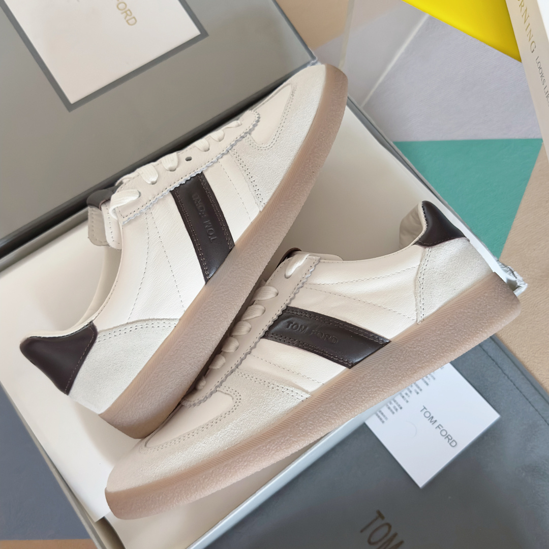 Tom Ford Terence Suede Sneakers White/Black