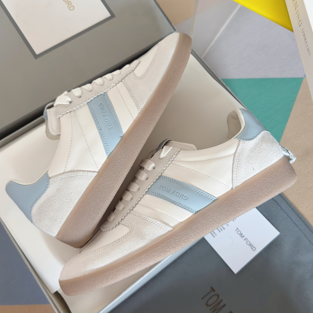 Tom Ford Terence Suede Sneakers Blue/White
