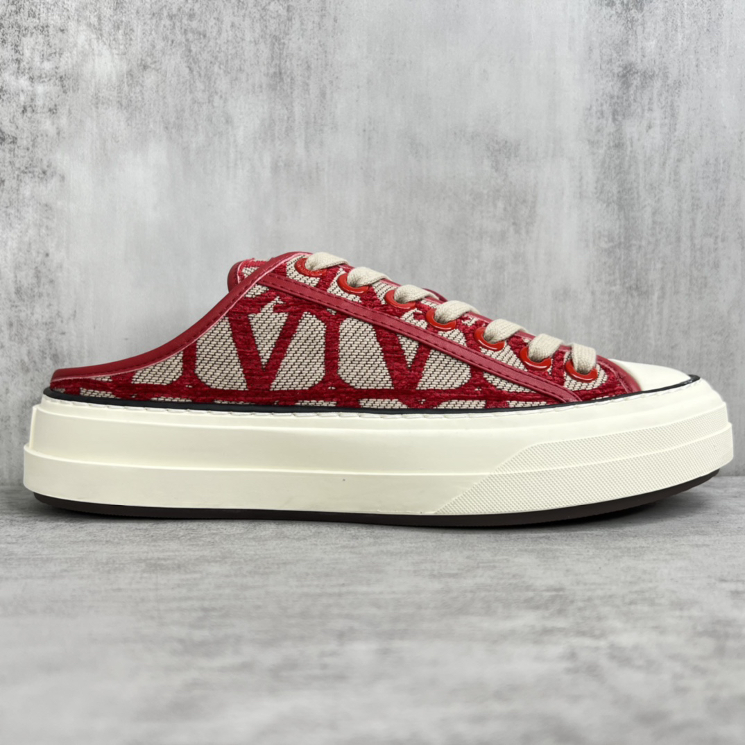 Valentino Garavani Logo Print Mule Sneakers Red
