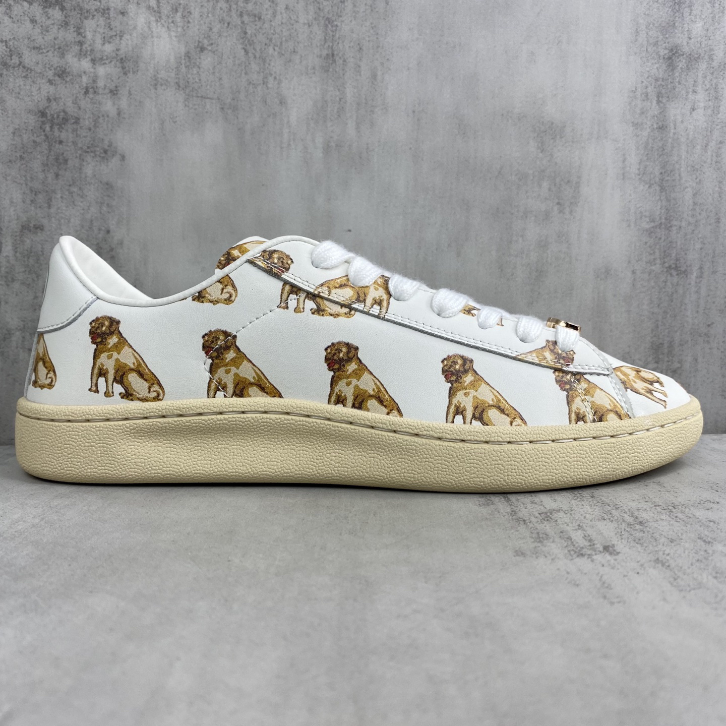 Valentino Dog Print Low-Top Sneakers White