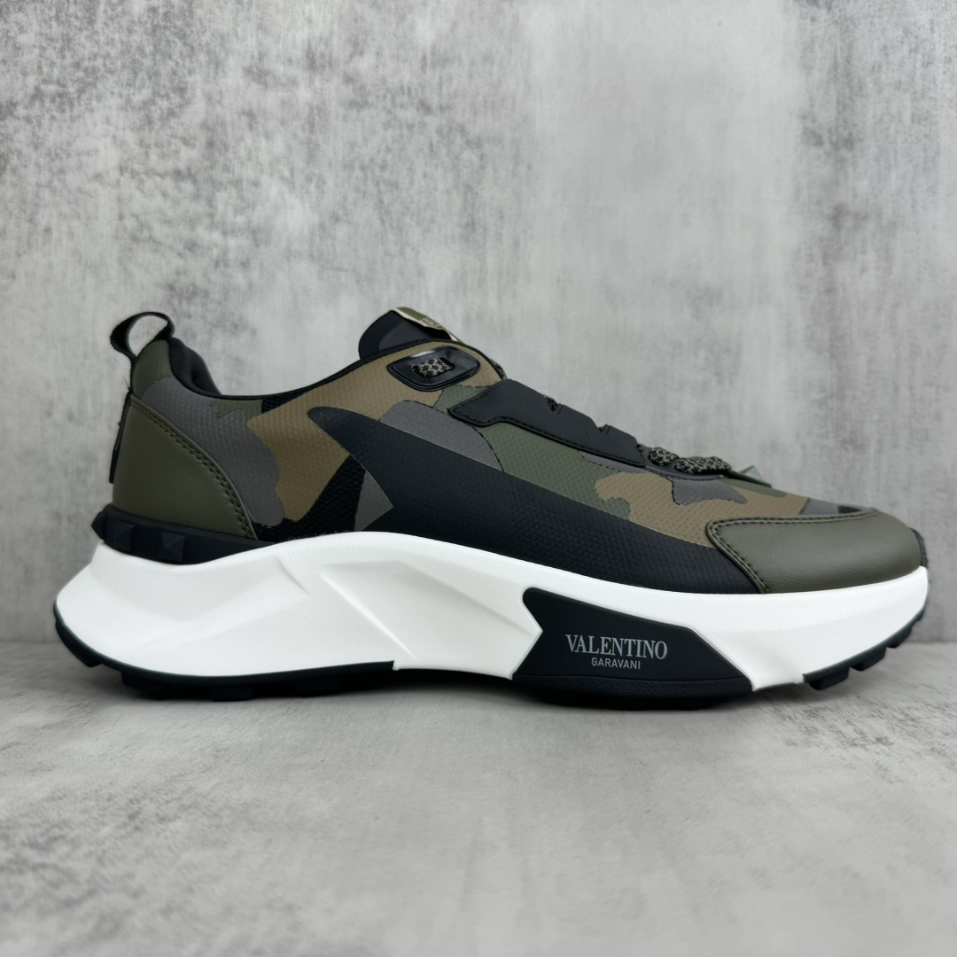 Valentino True Act Camo Mesh Sneakers Multicolor