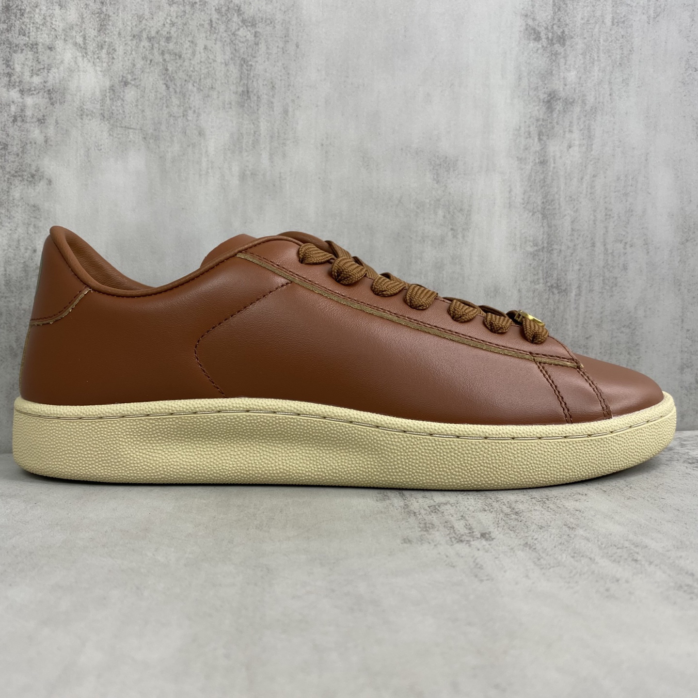 Valentino Low-Top Leather Sneakers Brown