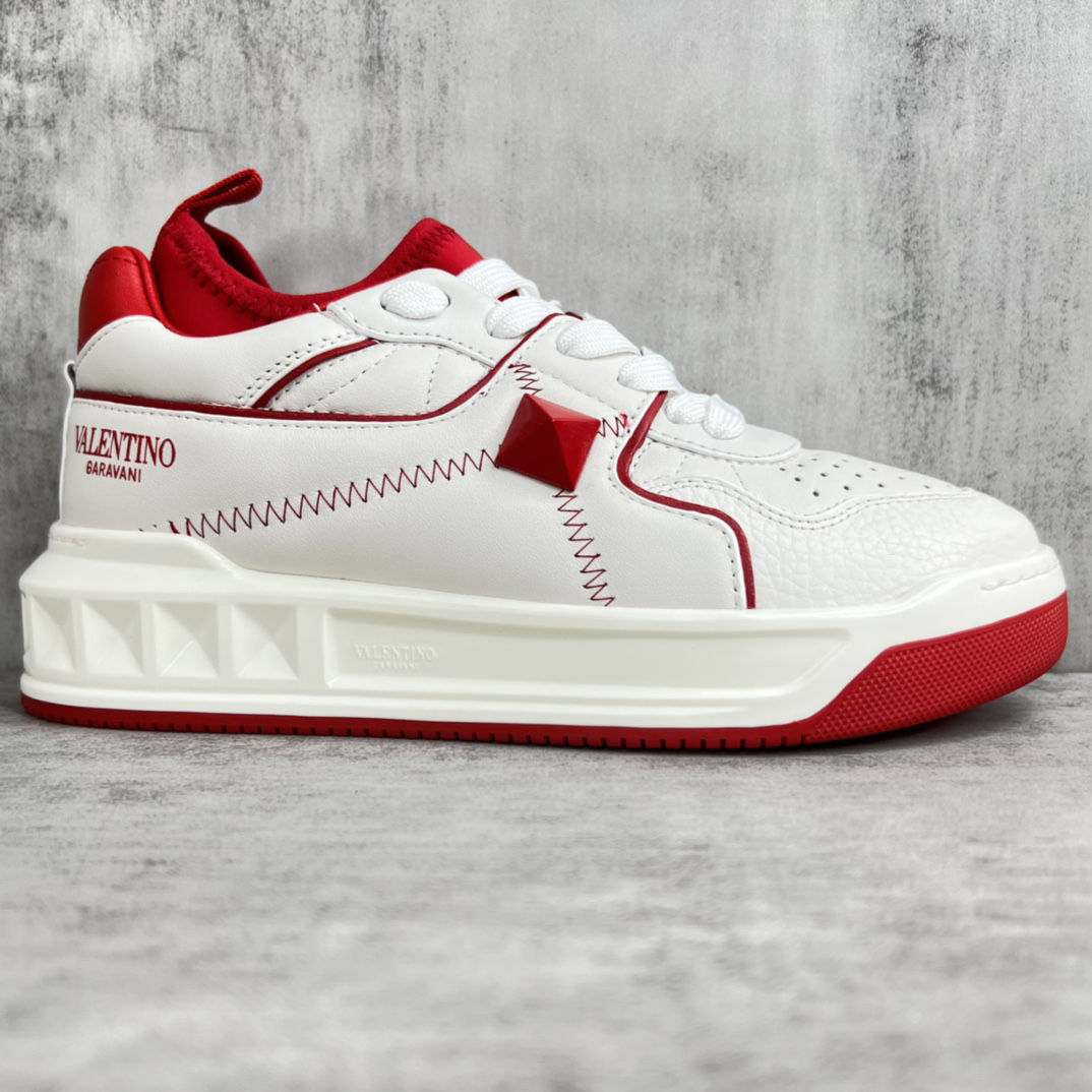 Valentino Garavani Platform Sock Sneakers White/Red