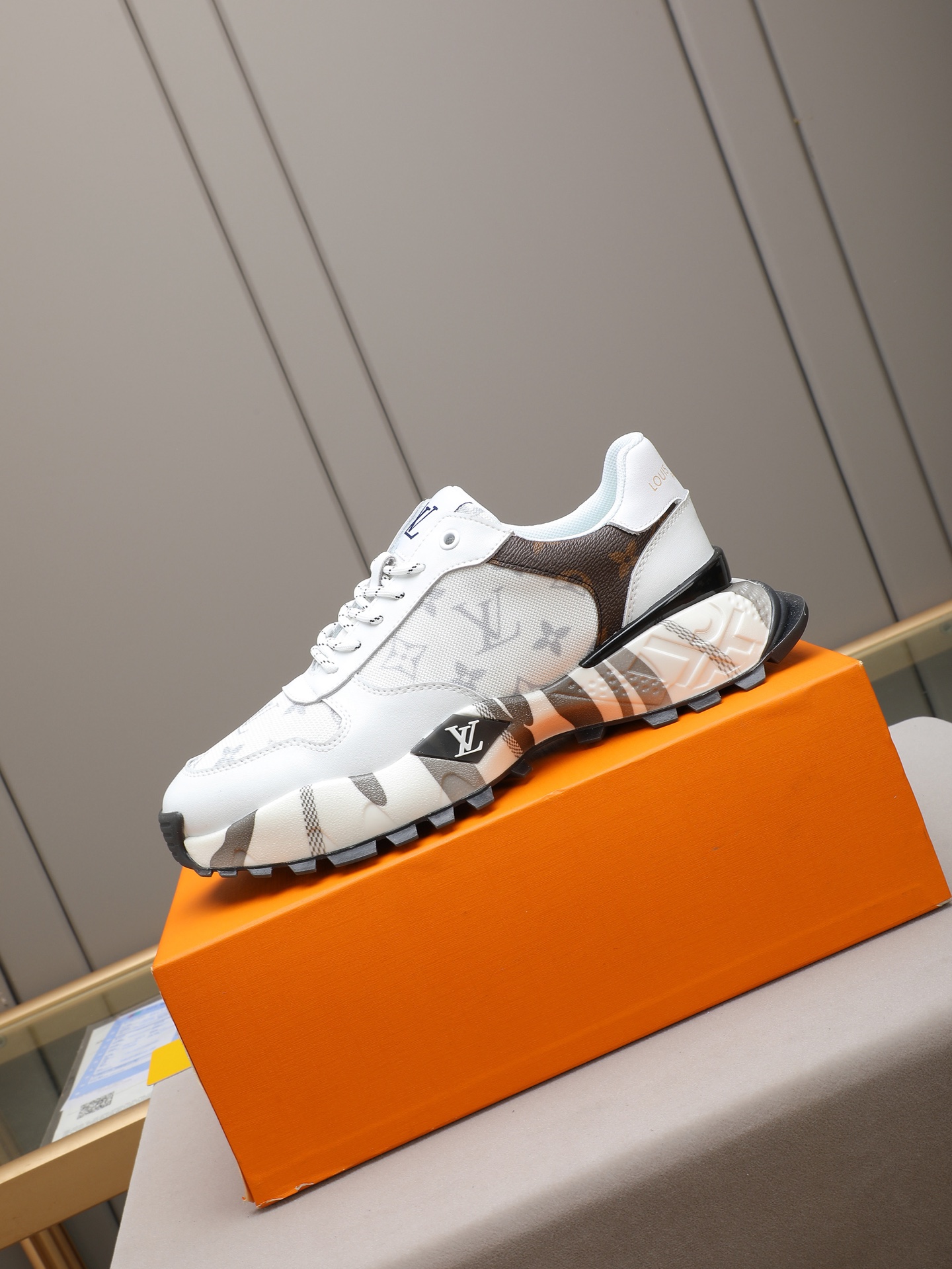 Louis Vuitton Monogram Mesh Runner Sneakers White/Gray