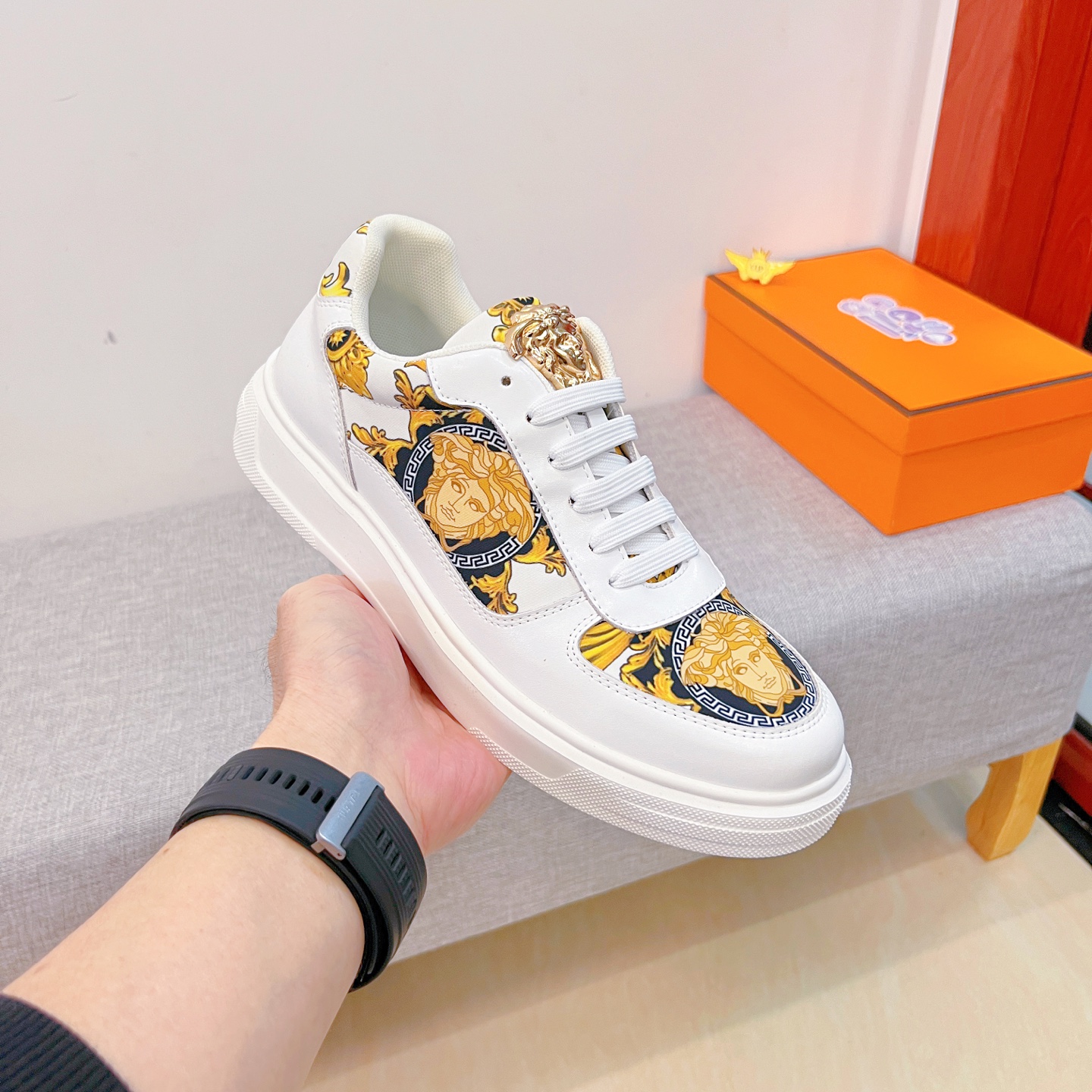 Versace Medusa Low-Top Sneakers White