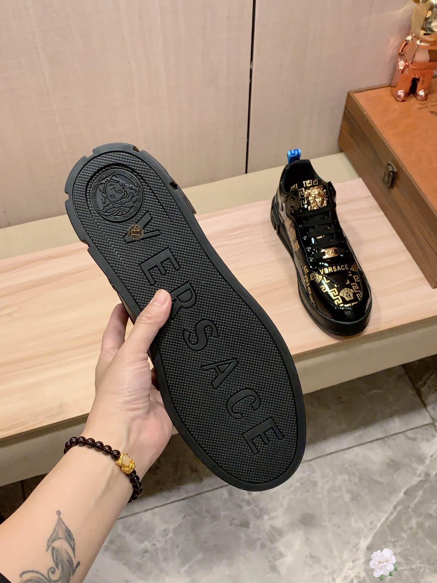 Versace Medusa Greca Low-Top Sneakers Black