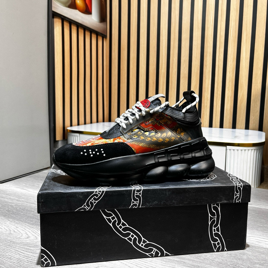 Versace Chunky Baroque Sneakers Black/Red