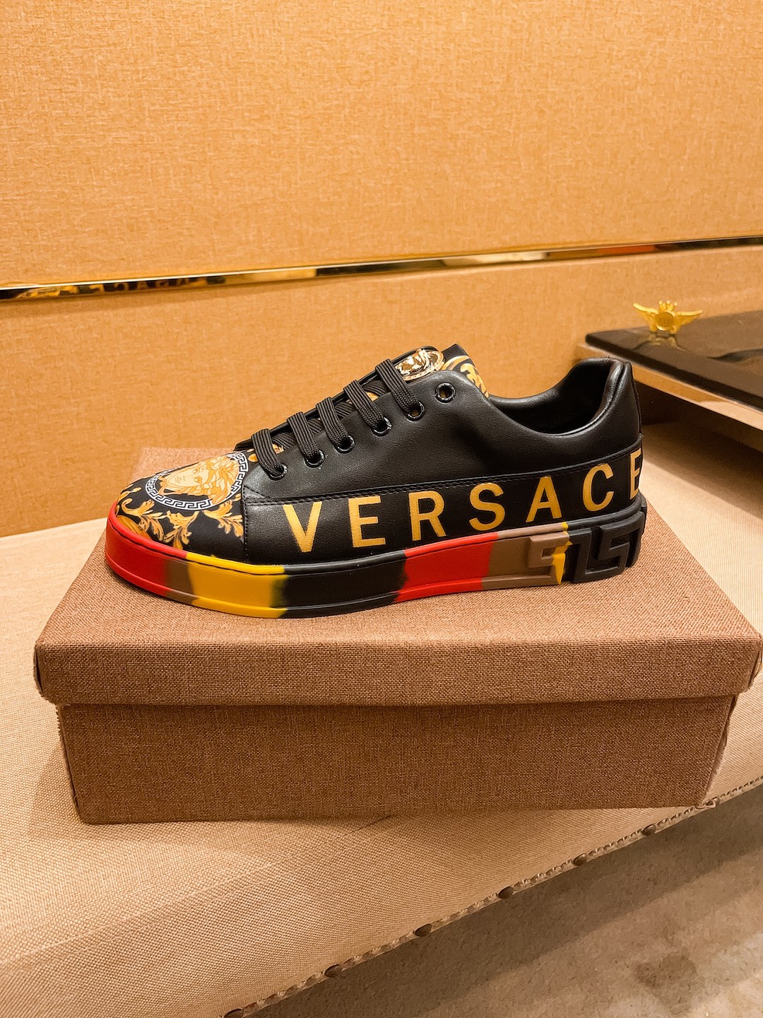 Versace Medusa Leather Sneakers Multi