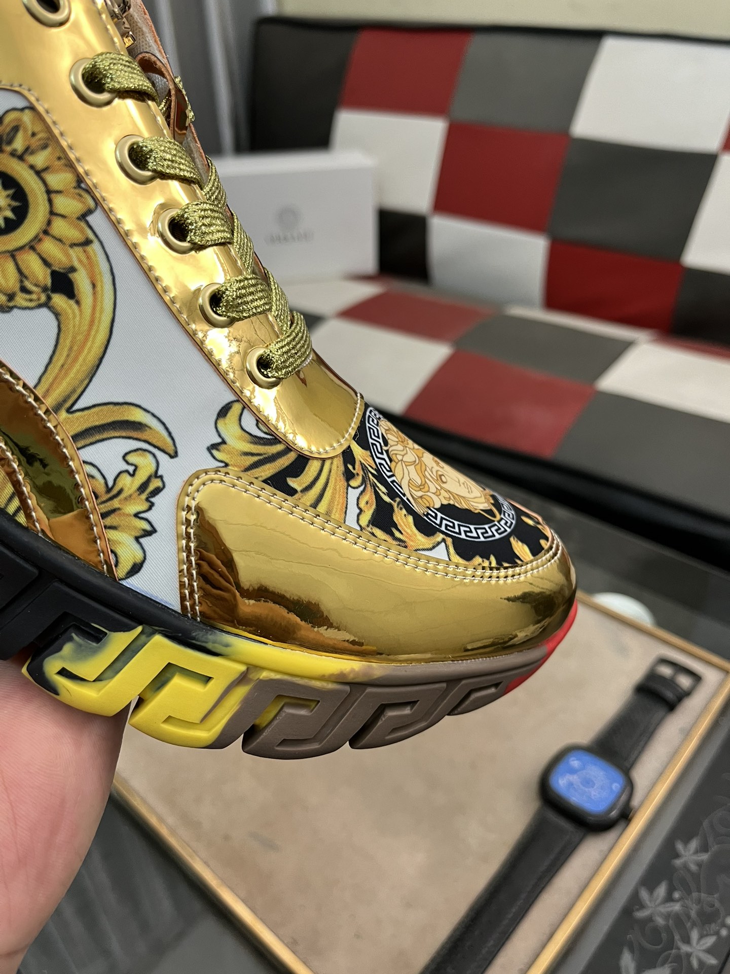 Versace Baroque Low-Top Sneakers Multicolor