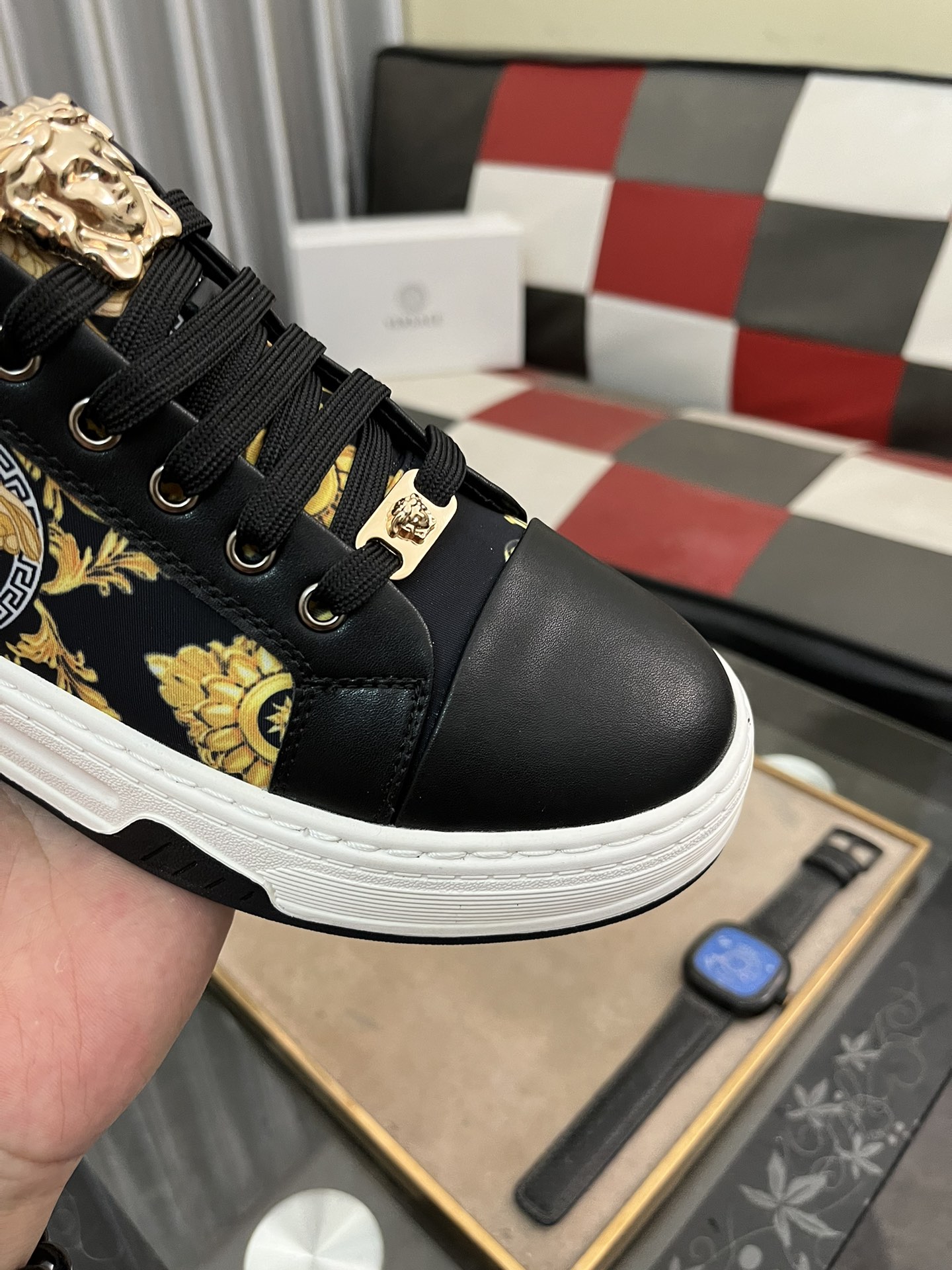 Versace Medusa Baroque Sneakers Black/Gold