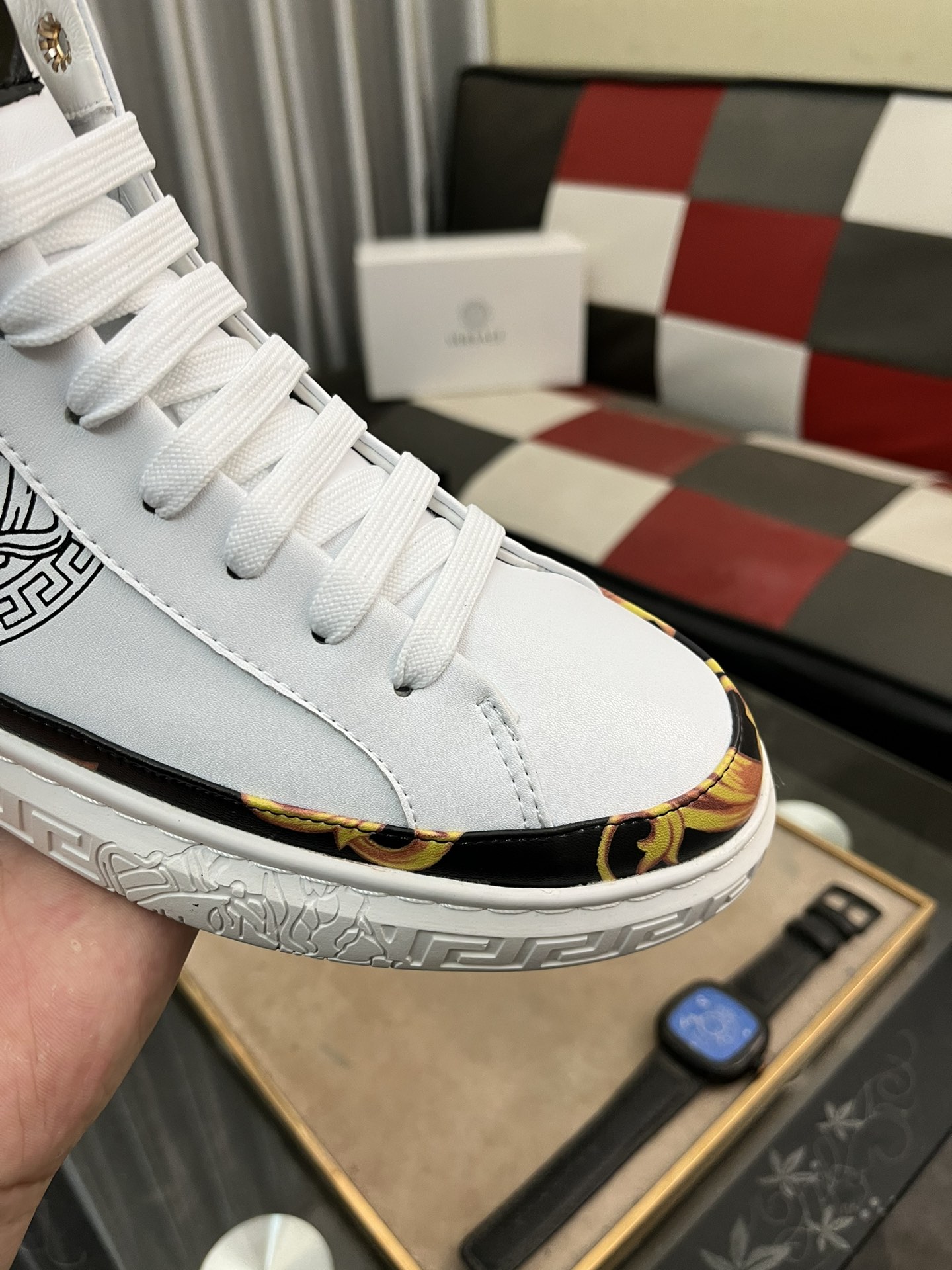 Versace Medusa High-Top Sneakers White