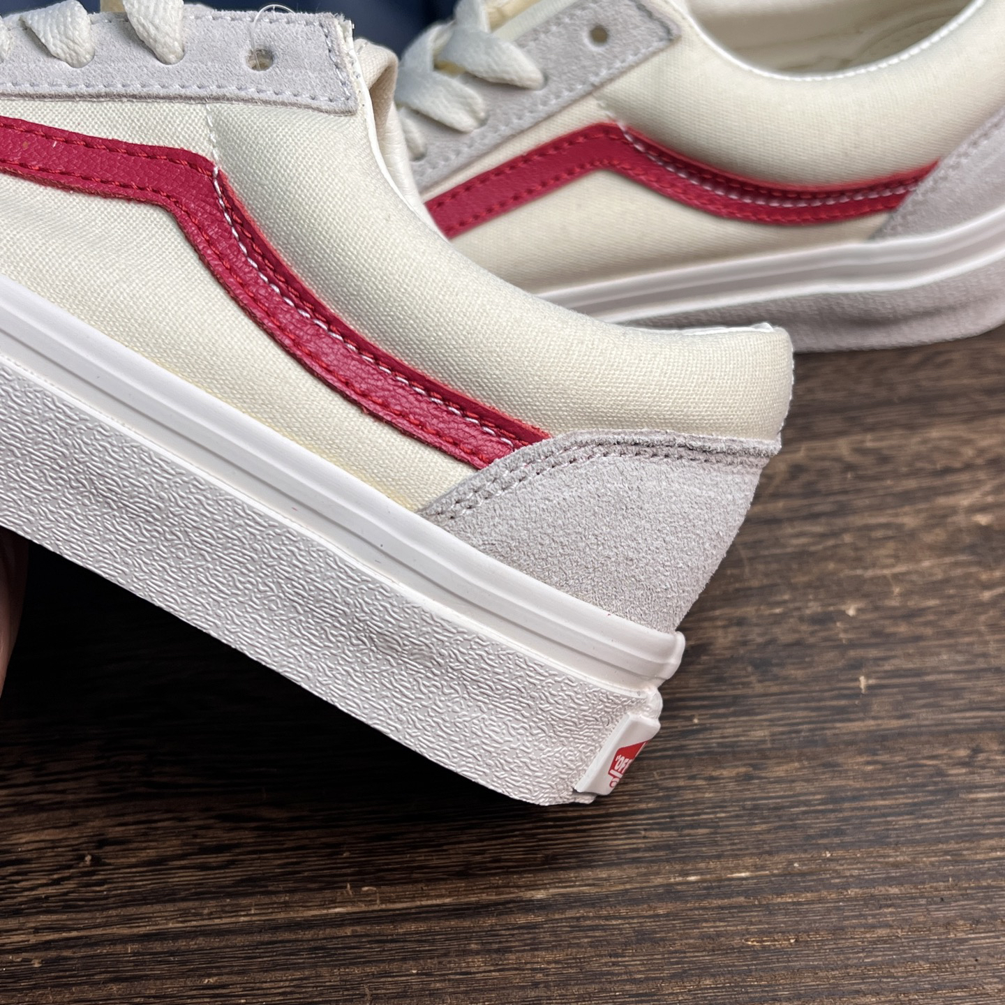 Vans Old Skool 36 Classic Skate Shoes Red/Off-White