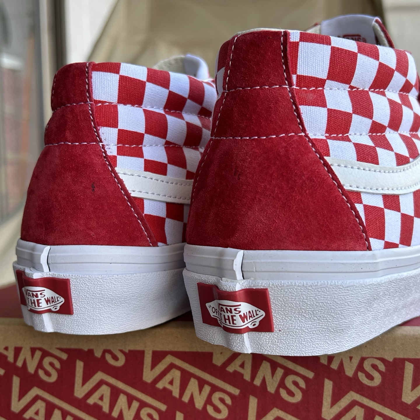 Vans Sk8-Mid Pro Skate Shoes Red/White