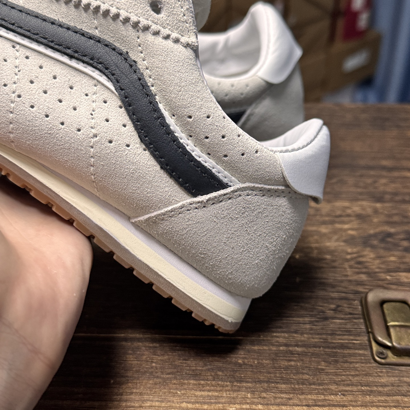 Vans Super LowPro Retro Slim Sole Sneakers Beige/Black