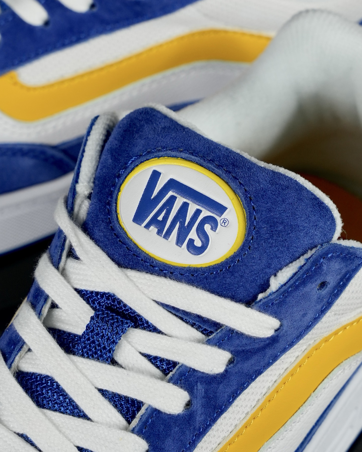 Vans Skate Estazzo Suede Leather Skate Shoes Blue/Yellow