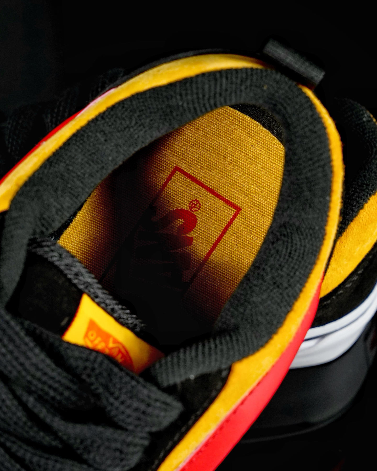 Vans Knu Skool Suede Skate Shoes Black/Yellow/Red