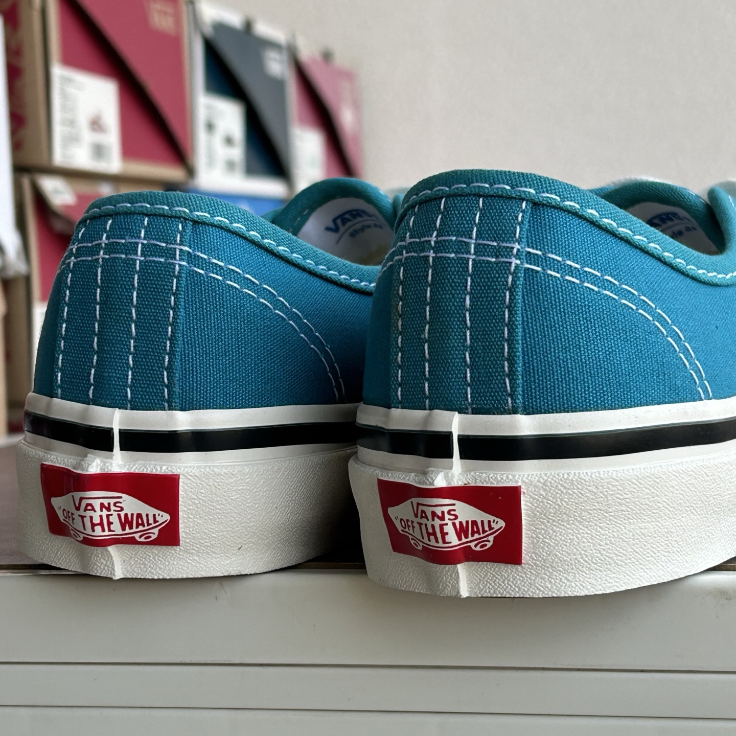 Vans Authentic 44 DX Low-Top Skate Shoes Teal Blue