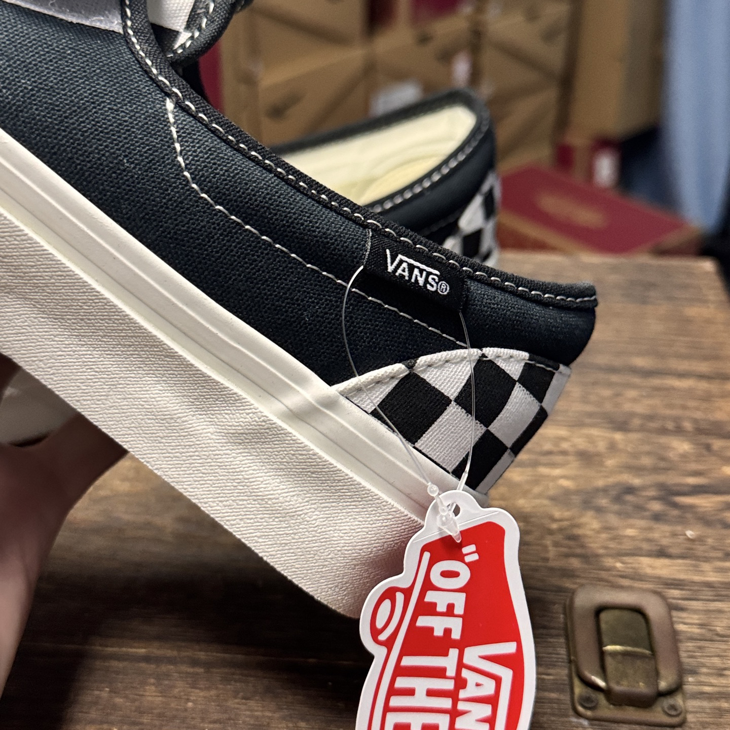 Vans Slip-On x FOG Checkerboard Shoes Black/White