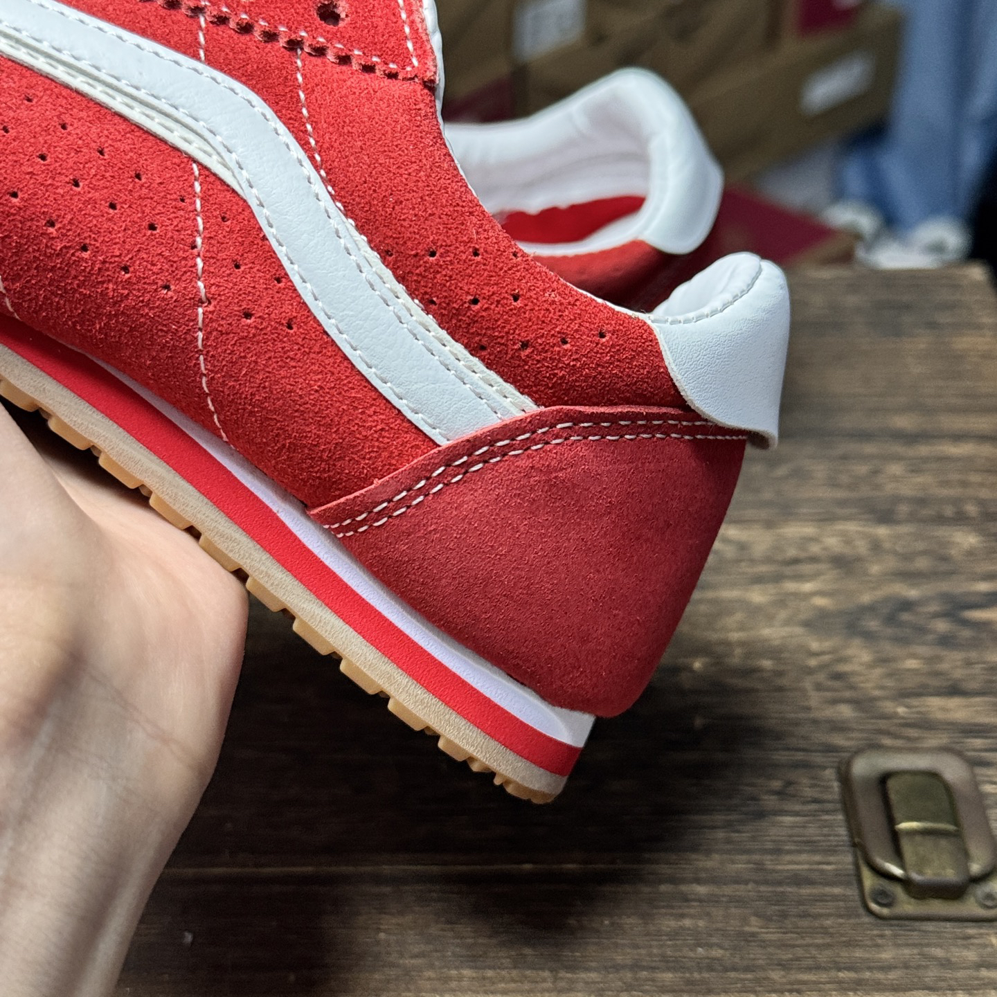 Vans Super LowPro Retro Thin Sole Sneakers Red
