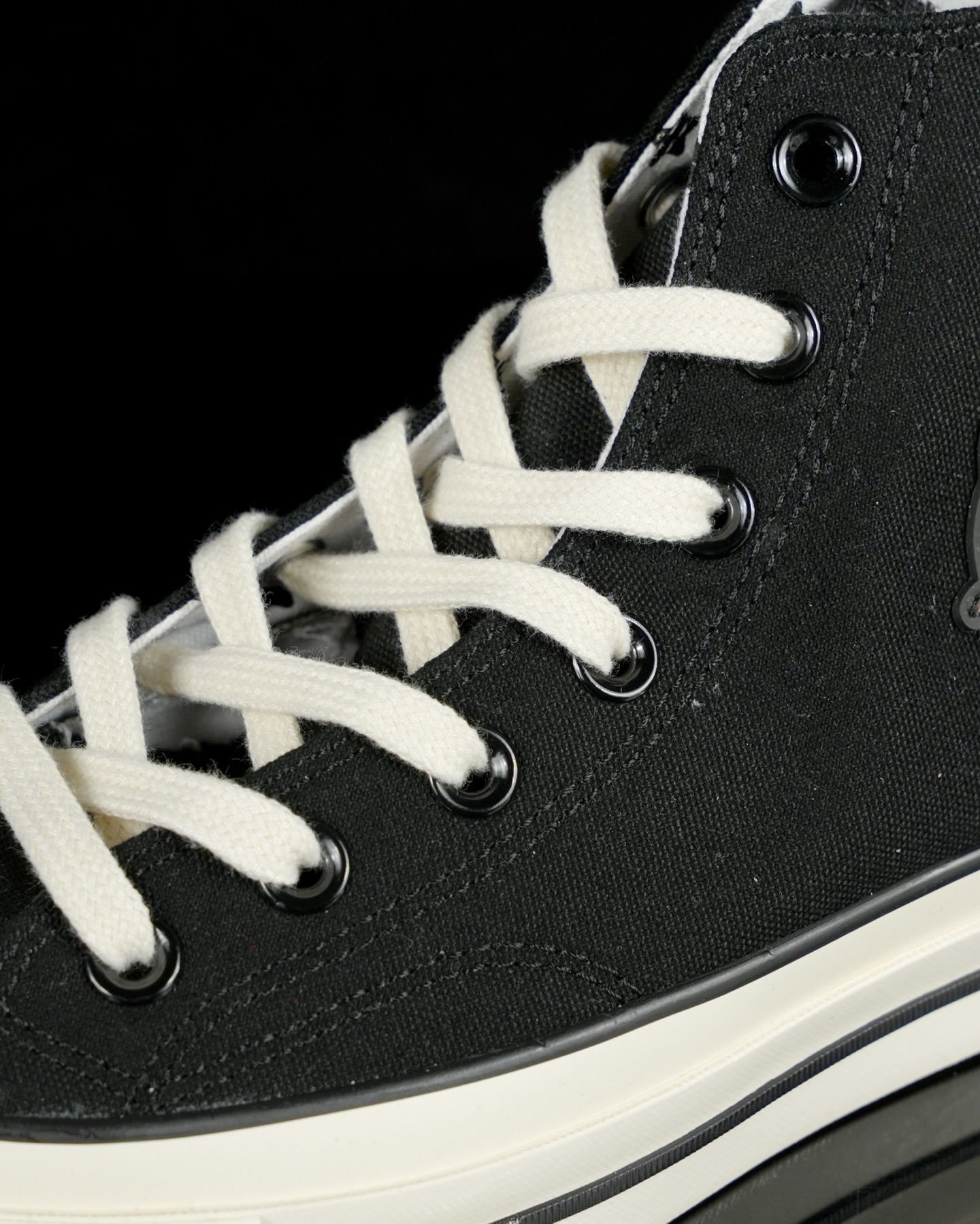 Converse x Hello Kitty Chuck 70 Hi Black Canvas Shoes - Black