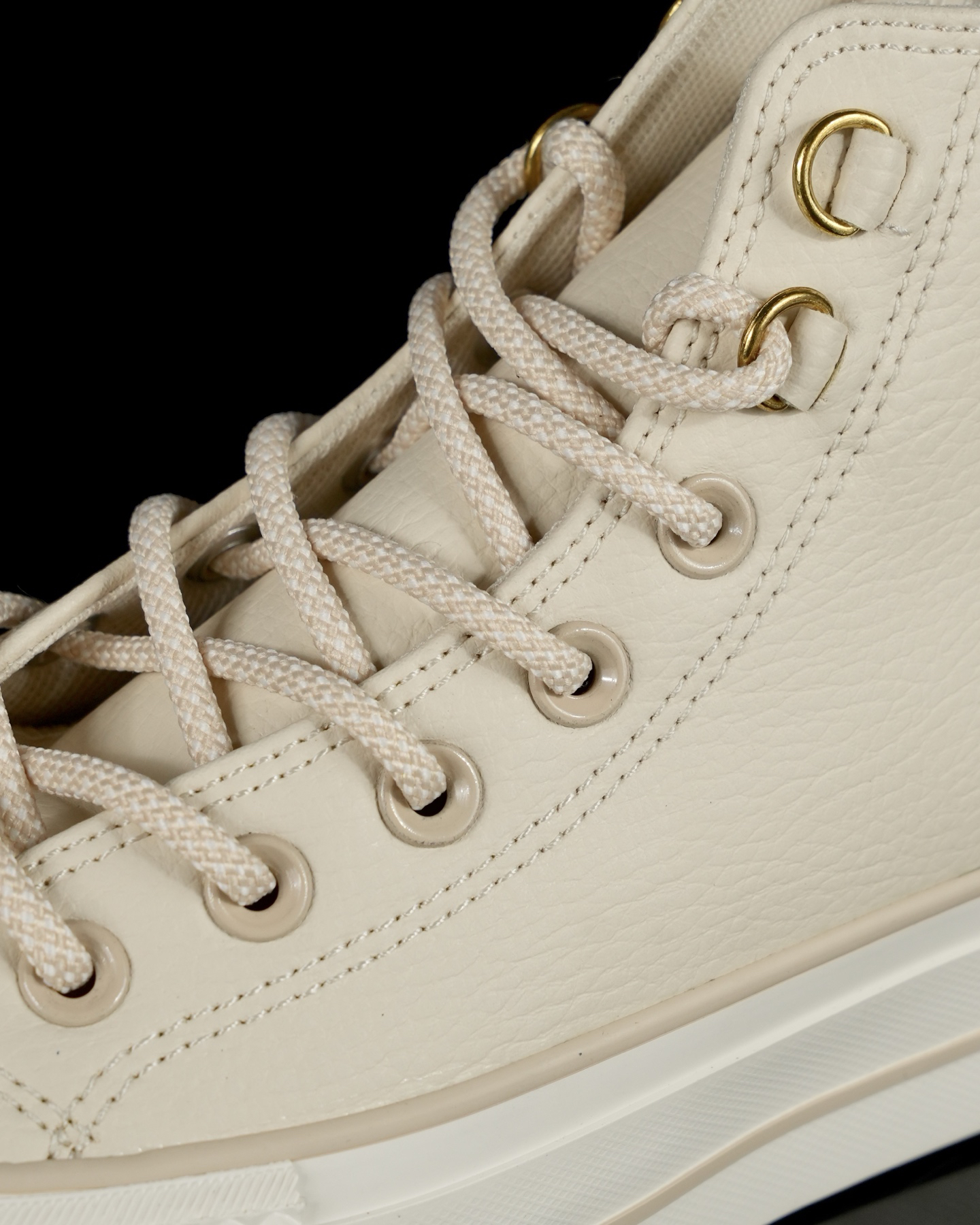 Converse All Star Lift Leather High Tops Cream