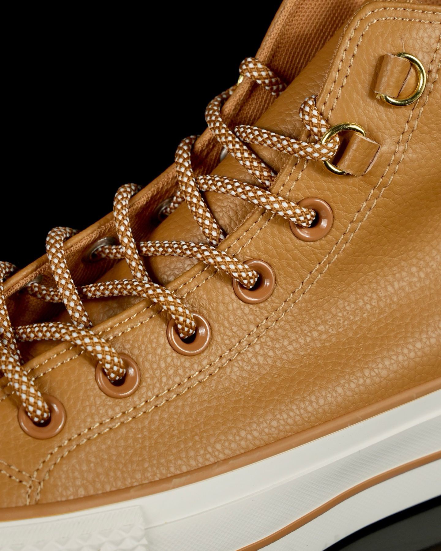 Converse All Star Lift Leather Platform Sneakers Brown