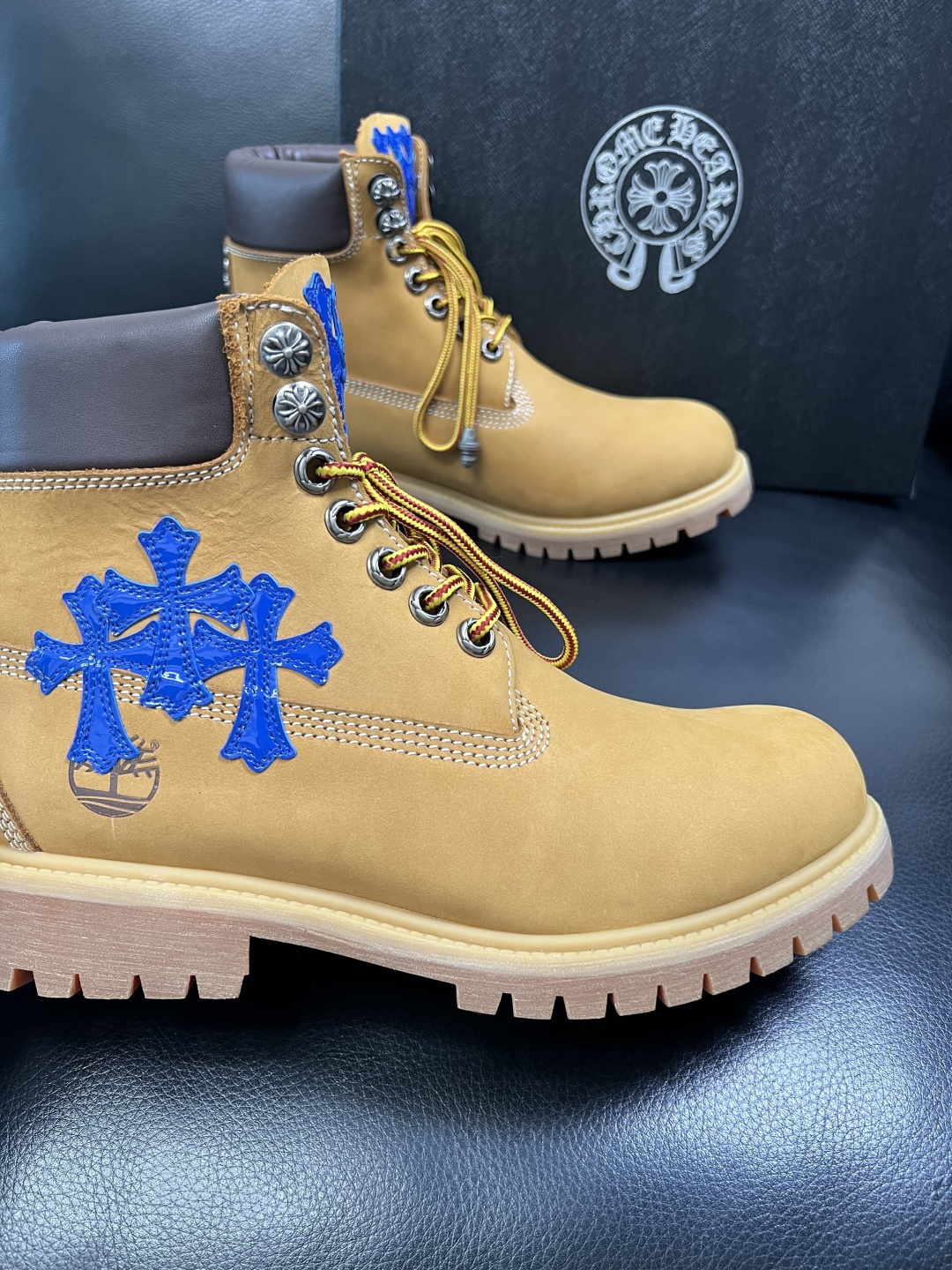 Chrome Heart x Timberland Work Boots Wheat
