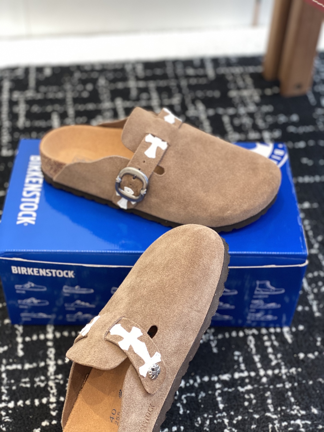 Birkenstock Suede Clog Mule Brown