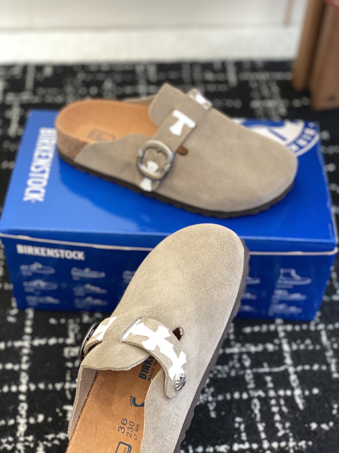 Birkenstock Suede Clog Mule Taupe