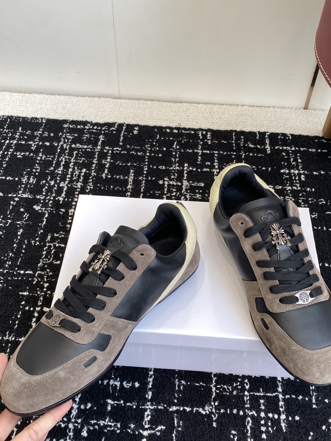 Rick Owens Low-Top Trainers Black/Khaki
