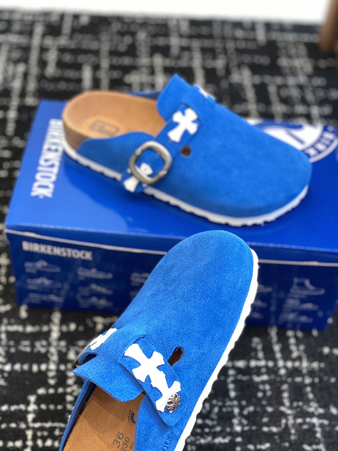 Birkenstock Suede Clogs Blue
