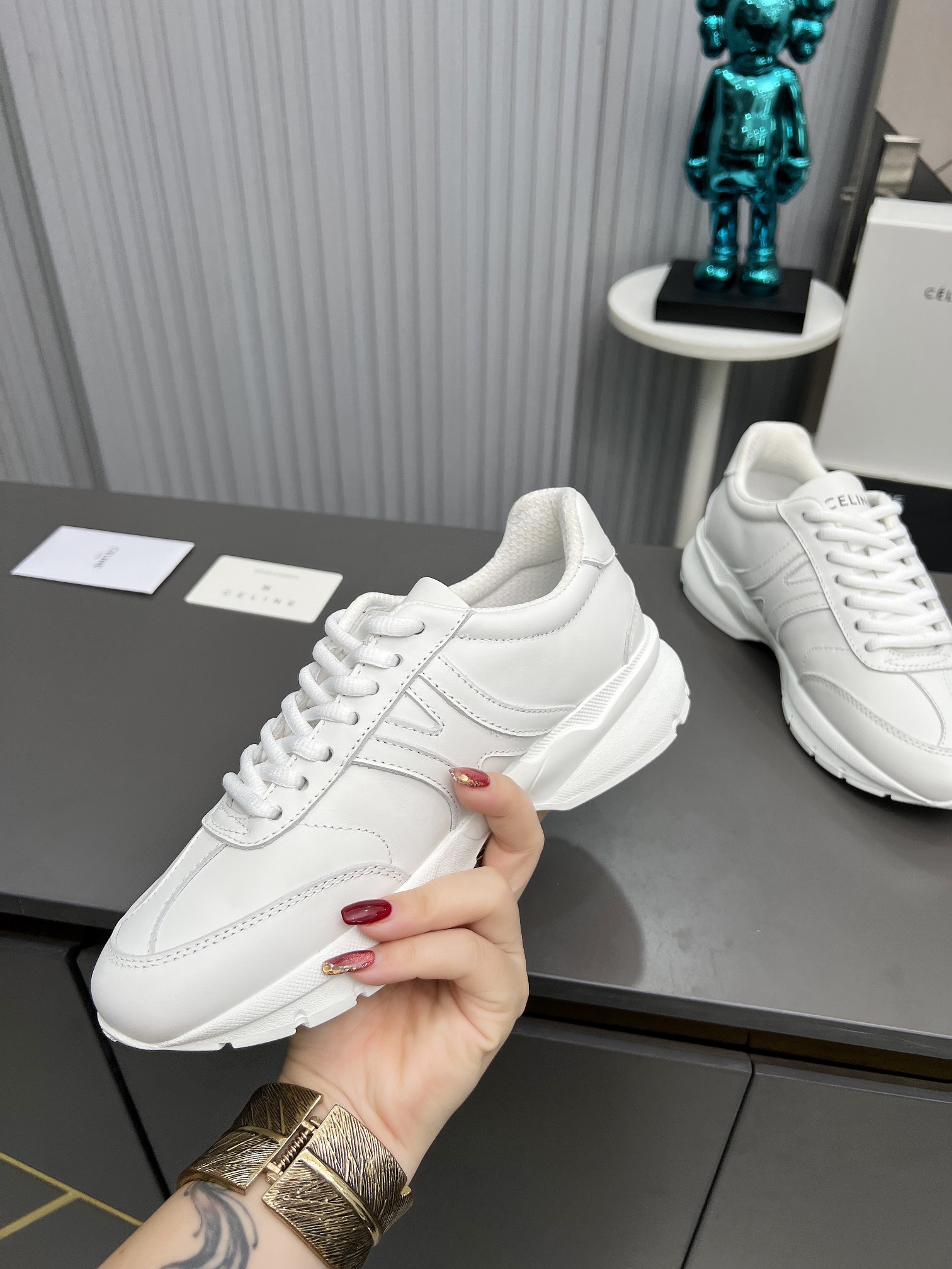 Celine Chunky Dad Sneakers White