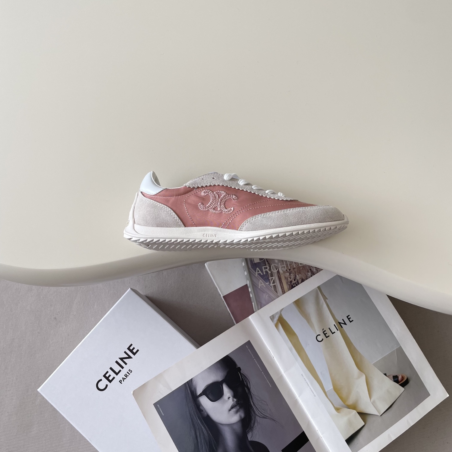 Celine Racer Triomphe Sneakers Pink