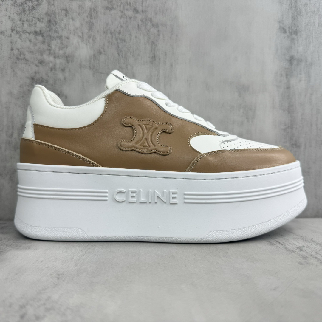 Celine Platform Sneakers White/Tan