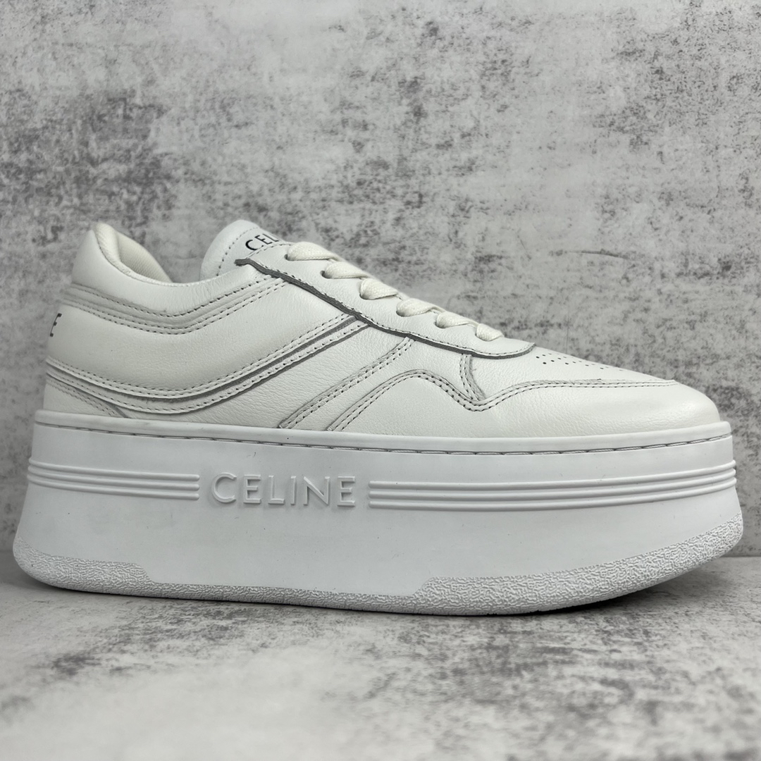 Celine Triomphe Platform Sneaker White