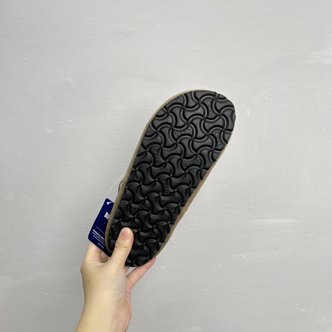 Birkenstock Shearling Clog Grey Green